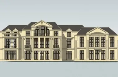 SketchUp Villa Design | French-Style Row Villas at Guoheng Xixi Mansion-BIM WORLD