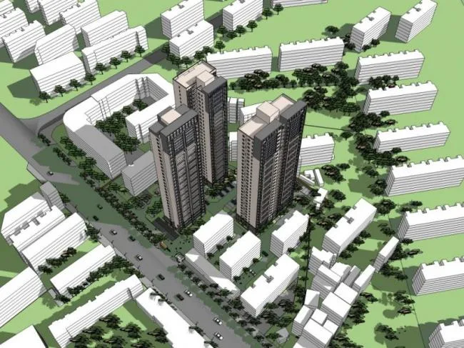 Sketchup Complex Model | High rise Complex, Modern Style