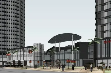 SketchUp Complex Model: Modern Super High-Rise Office, Hotel, and Commercial Building-BIM WORLD