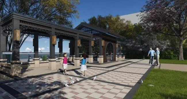Sketchup Sketch Model | Square Gallery, New Chinese Style