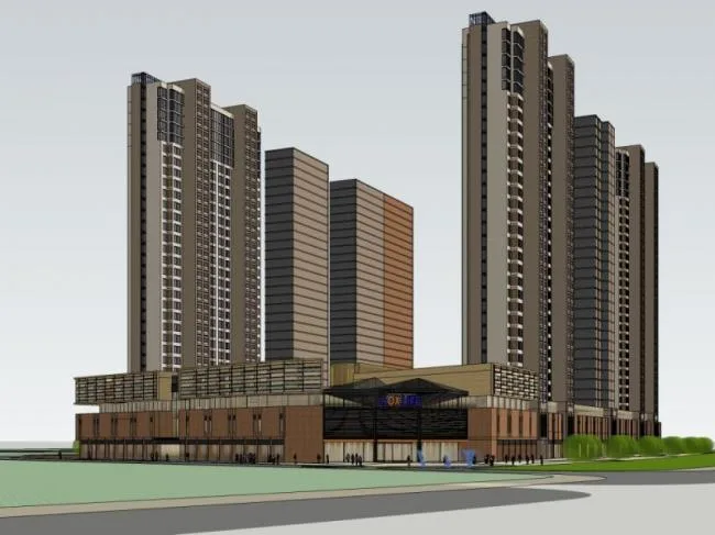 Sketchup Complex Model | Super High rise Complex, Modern Style