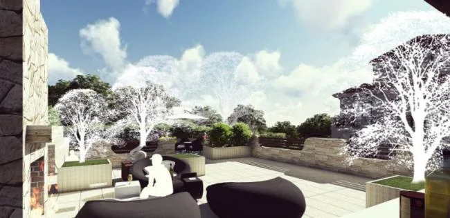 Sketchup Landscape Model | Villa Landscape, Spanish Style, Classical Style