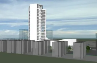 Modern High-Rise Office Building SketchUp Model-BIM WORLD