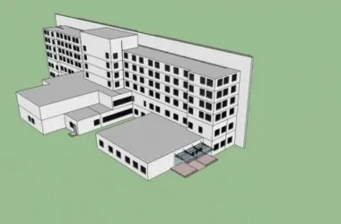 Modern Multi-Story Hospital Model in SketchUp: Contemporary Medical Architecture Design-BIM WORLD