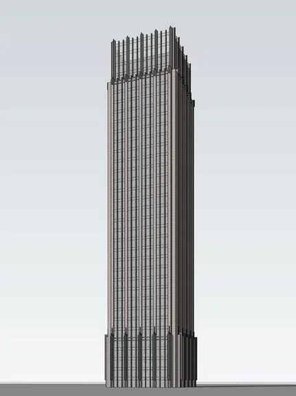 Modern High-Rise Office Building Model in SketchUp