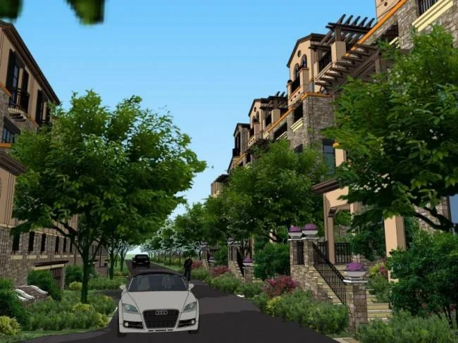 Sketchup Landscape Model | Community Landscape, Residential Landscape, Modern Style