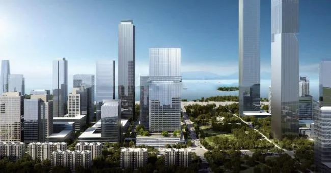 Sketchup office model | Business office, hotel, super high-rise, commercial podium, modern style