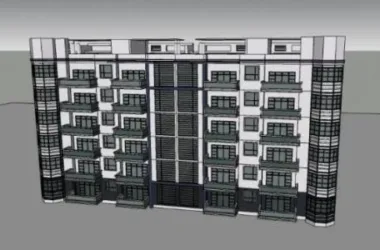 Modern Multi-Story Residential Model in SketchUp-BIM WORLD