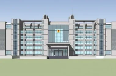 Modern Multi-Story Government Office Building Model in SketchUp-BIM WORLD