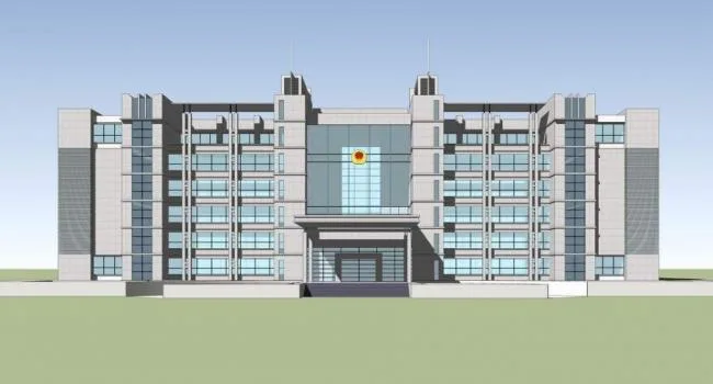 Modern Multi-Story Government Office Building Model in SketchUp