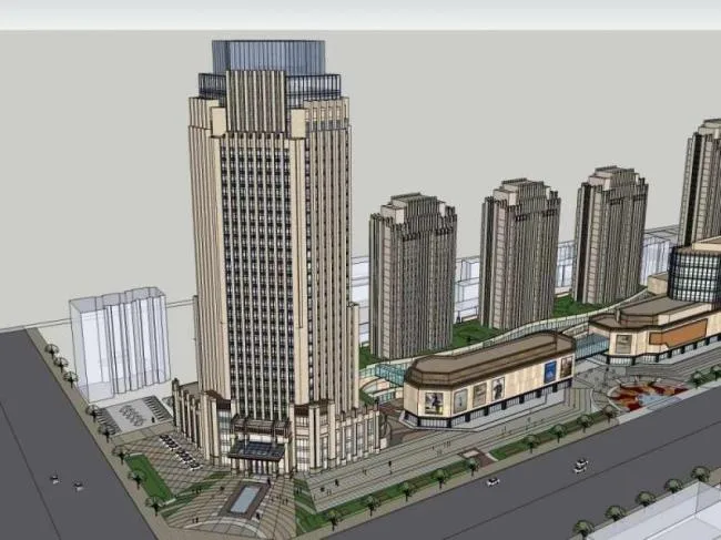 Sketchup Office Model | Office Building Design for a Headquarters Base, High Rise Office Building, Classical Style