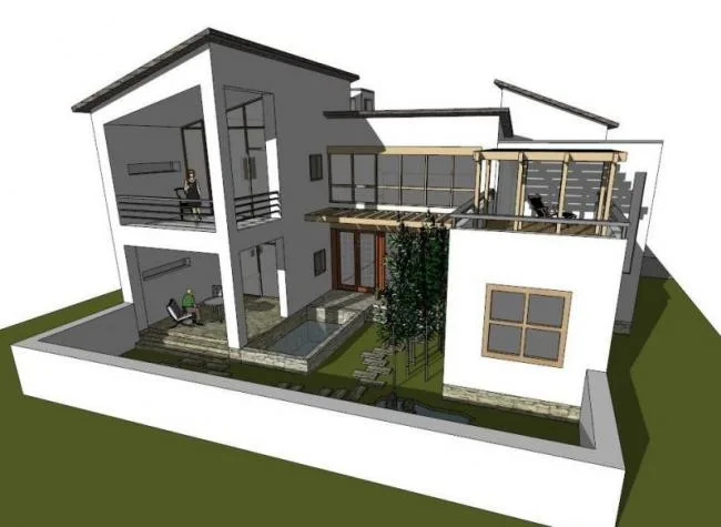 Sketchup Villa Model | Solo Villa, Modern Style