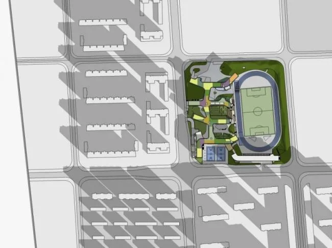 Sketchup School Model | Multi-story School, Campus Educational Architecture, Modern Style