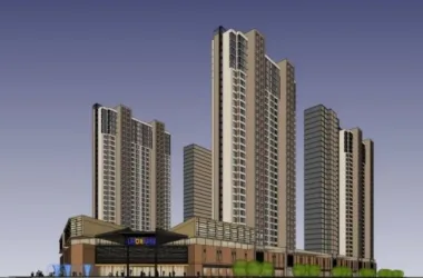 SketchUp Model of a Modern Super High-Rise Urban Complex: Commercial and Residential Design-BIM WORLD
