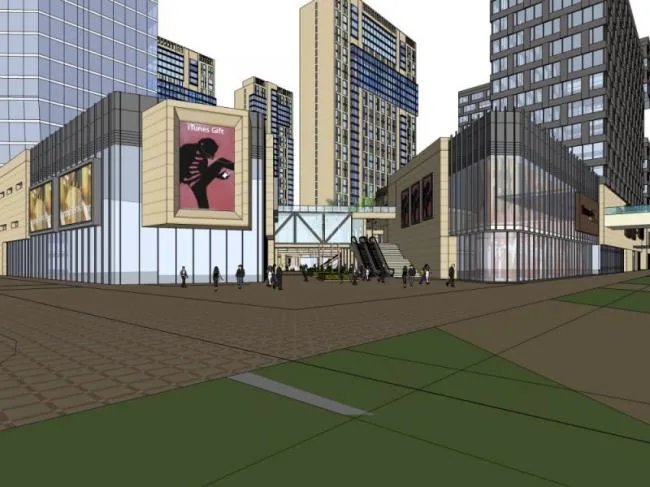 Sketchup Complex Model | Super high-rise office building, commercial complex, hotel, residential, modern style