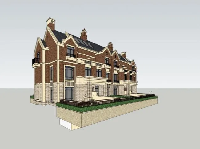 Sketchup Villa Model | Townhouse, Classical Style