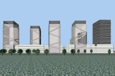 Modern High-Rise Office Building Model in SketchUp-BIM WORLD