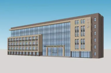 Modern Multi-Story Office Building Model in SketchUp-BIM WORLD