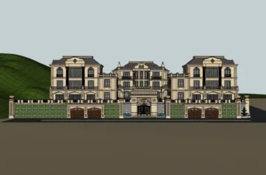 Classical Multi-Story Villa Model in SketchUp-BIM WORLD