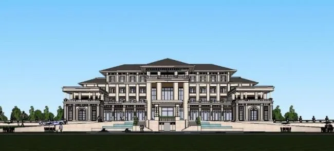 Sketchup Business Model | Multi story Club, European Style