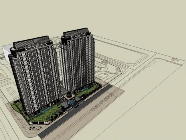 Sketchup Residential Model | Super High rise Residential Buildings, Residential Buildings, Classical Style