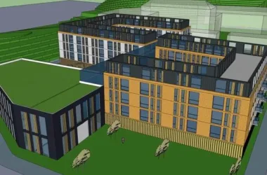 Modern Multi-Story Medical and Welfare Facility 3D Model in SketchUp-BIM WORLD