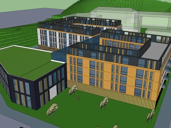 Sketchup Hospital Model | Multi story Welfare Home, Medical Building, Modern Style