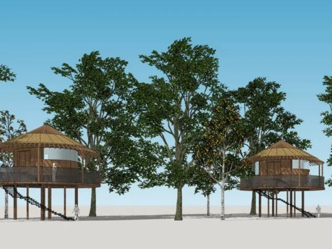 Sketchup Business Model | Low Level Clubhouse, European Style
