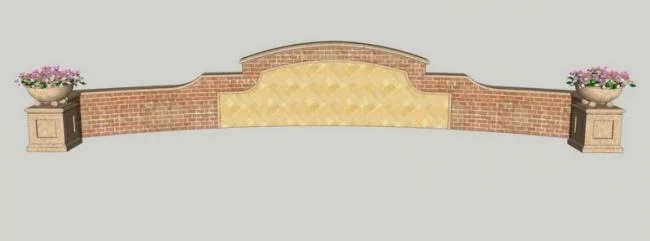 SketchUp Material Models: European Wall and Landscape Components-BIM WORLD