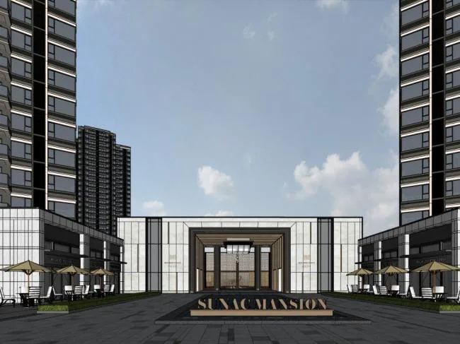 Sketchup Residential Model | High rise Residential Buildings, Residential Buildings, Modern Style