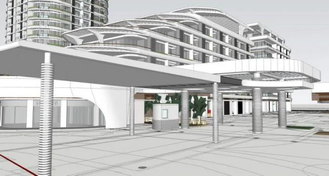 Sketchup Residential Model | High rise Hotel, Multi story Residence, Modern Style