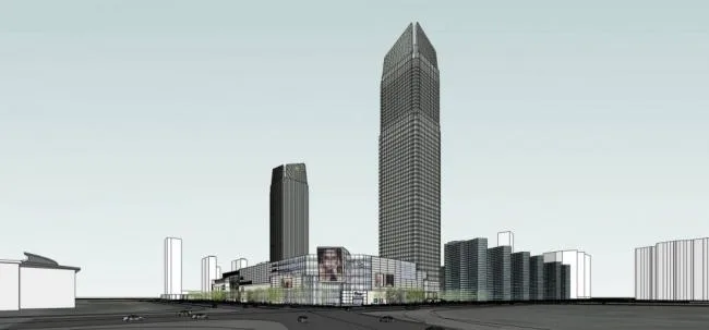 Sketchup Complex Model | Super high-rise commercial complex, hotel office, shopping mall, modern style