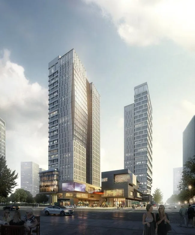 Sketchup Complex Model | Multi story High rise Mixed Commercial Complex, High rise Office, Modern Style