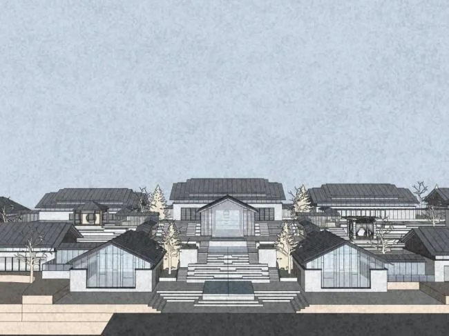 Sketchup Business Model | Commercial Street, Chinese Style