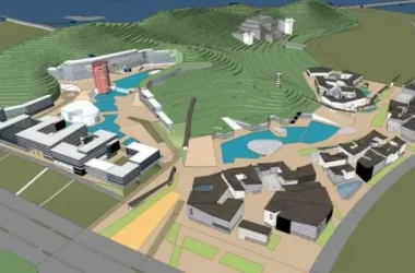 SketchUp Business Model: Scenic Multi-Story Commercial Street with Modern Chinese Design-BIM WORLD