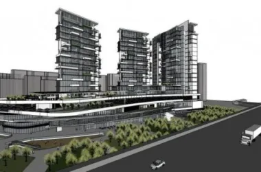 Modern High-Rise Commercial Office Building SketchUp Model-BIM WORLD