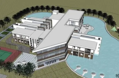 Modern Multi-Story Economy Hotel Model in SketchUp-BIM WORLD
