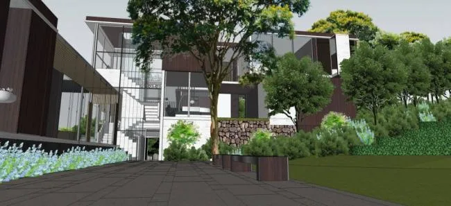 Sketchup Landscape Model | Villa with Landscape, New Chinese Style