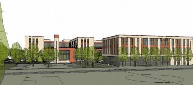Sketchup School Model | Multi story Elementary School, Campus Educational Architecture, Modern Style