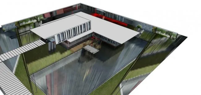 SketchUp Business Model: Multi-Story Clubhouse and Modern Commercial Building Design