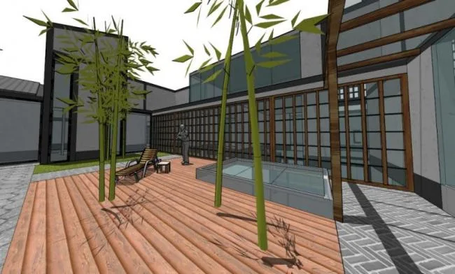Sketchup Villa Model | Villa Cluster, Modern Chinese Style