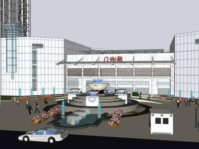 Sketchup Hospital Model | Multi story High rise Hybrid Huishan District People's Hospital, Medical Building, Modern Style