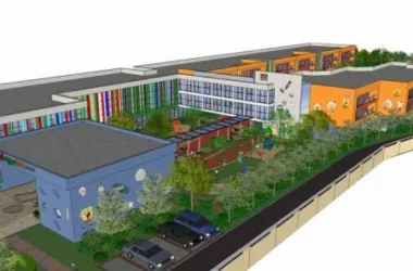 Modern Multi-Story Kindergarten Design with Landscape | SketchUp Educational Architecture Model-BIM WORLD