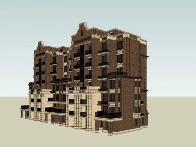 Sketchup Residential Model | Multi story Residence, Residential Building, Classical Style