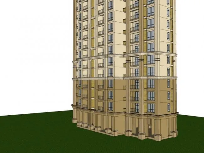 Sketchup Residential Model | Super High rise Residential Buildings, Residential Buildings, Classical Style