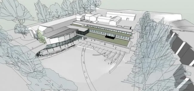 Sketchup Business Model | Multi story Clubhouse, Modern Style