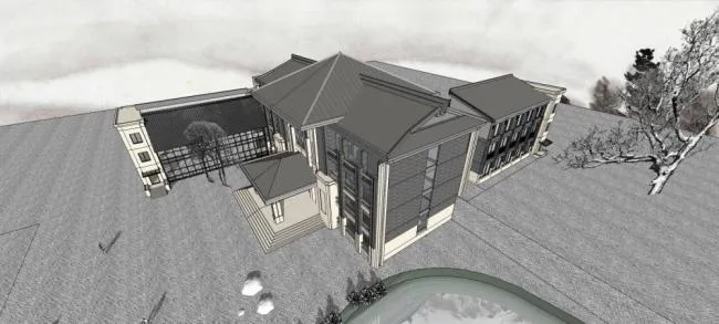 Sketchup Business Model | Multi story Commercial Club, New Chinese Style