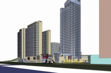 SketchUp Multi-Story High-Rise: Modern Office, Residential, and Ground-Floor Commercial Complex-BIM WORLD