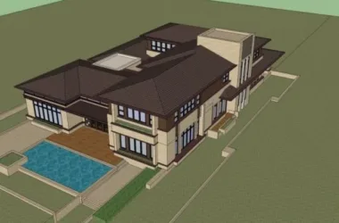 Classical Single-Family Villa Model in SketchUp-BIM WORLD