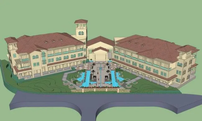 Sketchup Hotel Model | Multi story Hotel, Simplified European Style, Spanish Classical Style